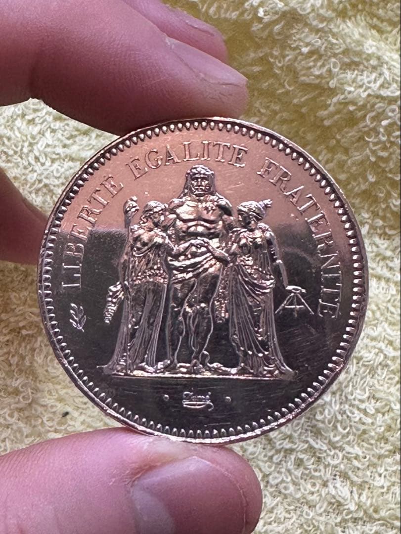フランス銀貨　50フラン　超美品　銀0.900 30g