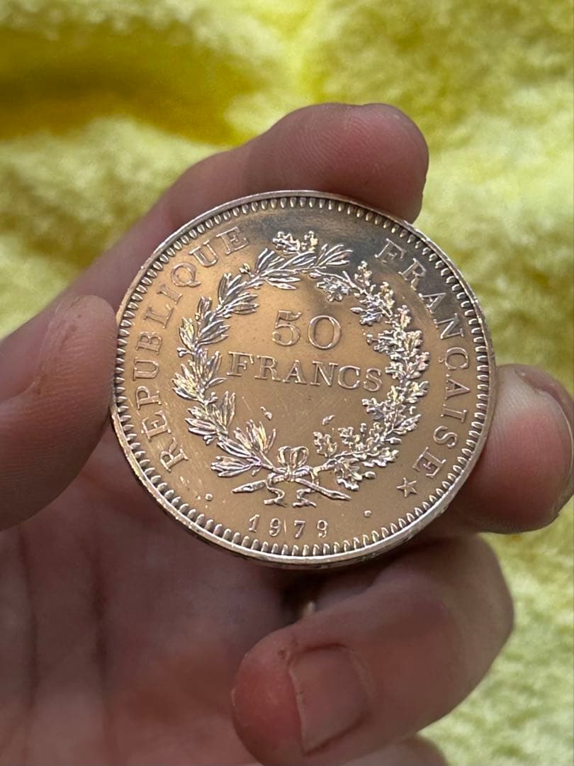 フランス銀貨　50フラン　超美品　銀0.900 30g