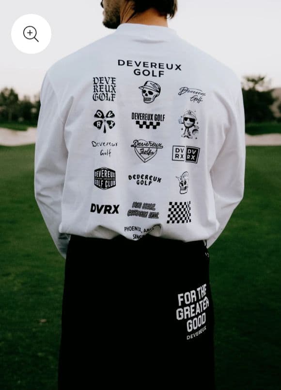 最終値新品【DEVEREUX GOLF】ロンT／チェッカーモックネックシャツ L