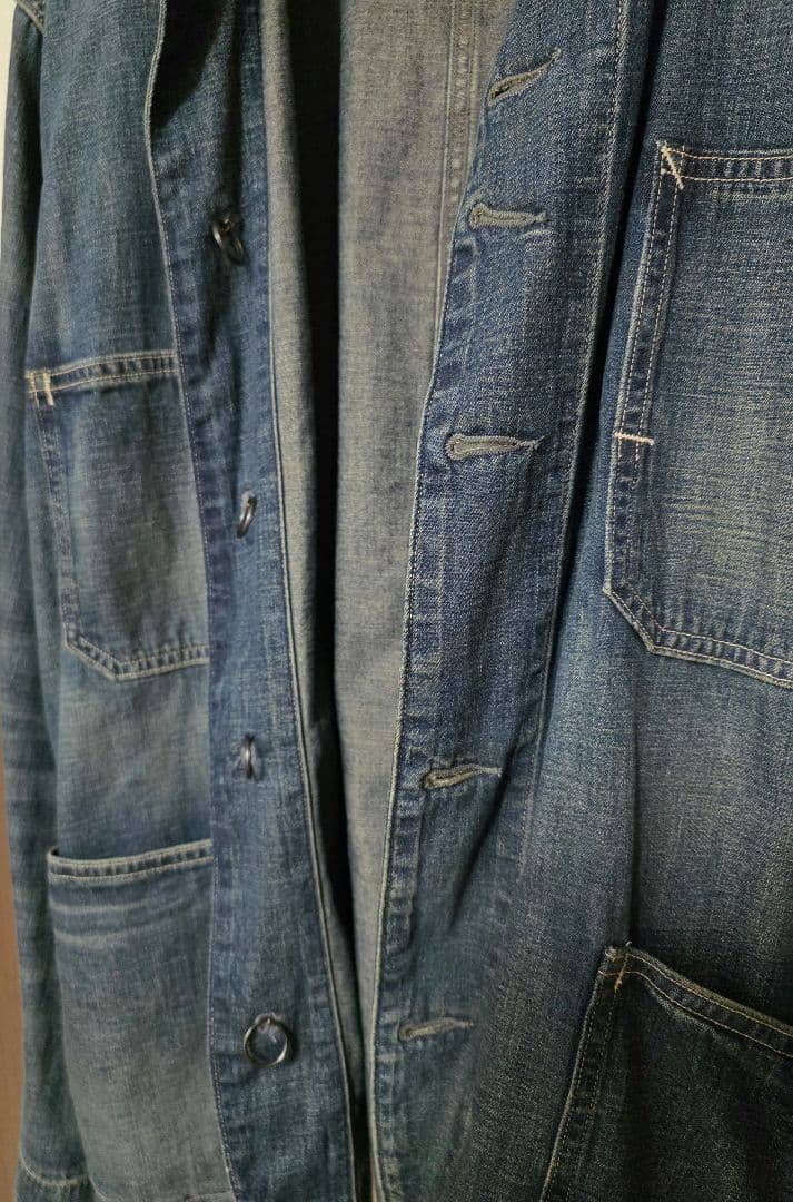RRL コットンリネンデニムエンジニアジャケットXXL