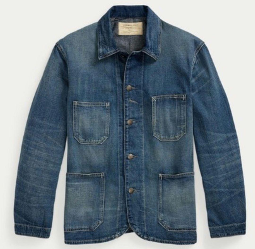RRL コットンリネンデニムエンジニアジャケットXXL
