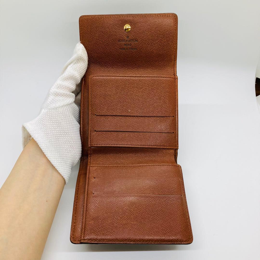 ルイヴィトン モノグラム コンパクト 財布 Wホック 男 女 A943