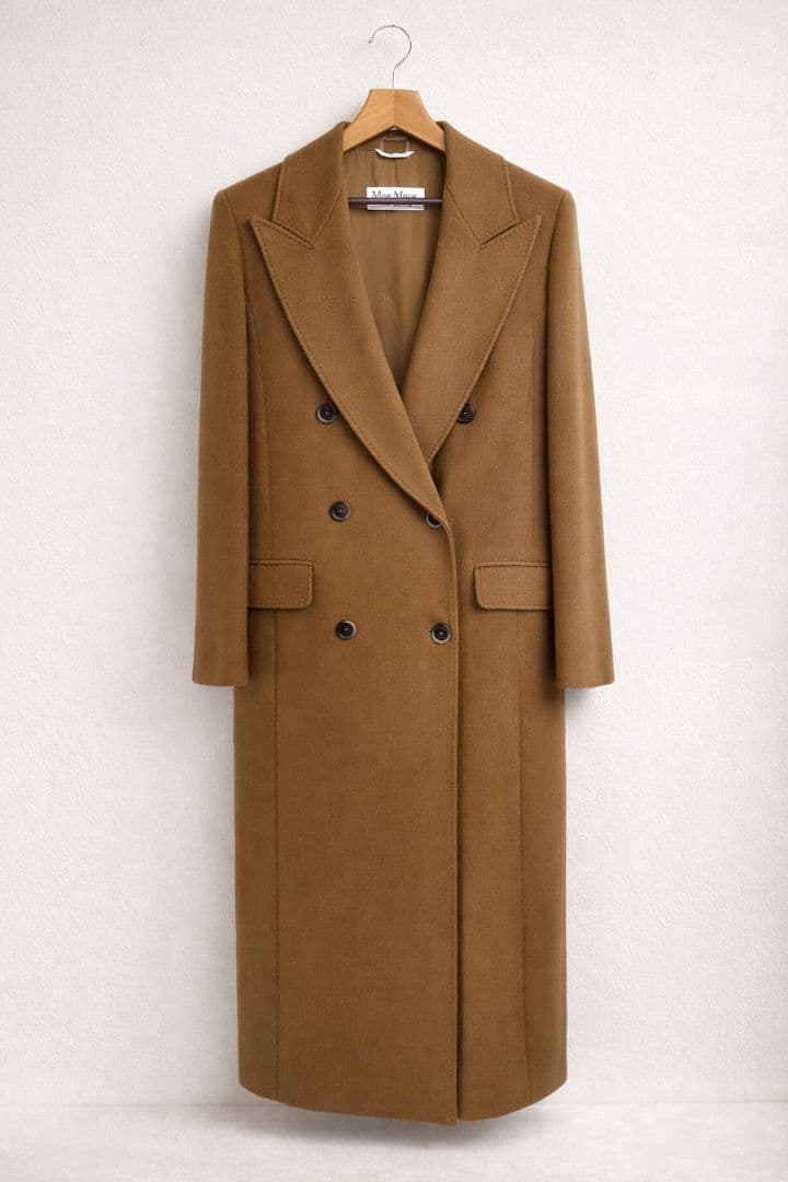 Max Mara カシミヤ100% ロングコート 白タグ キャメル イタリア製