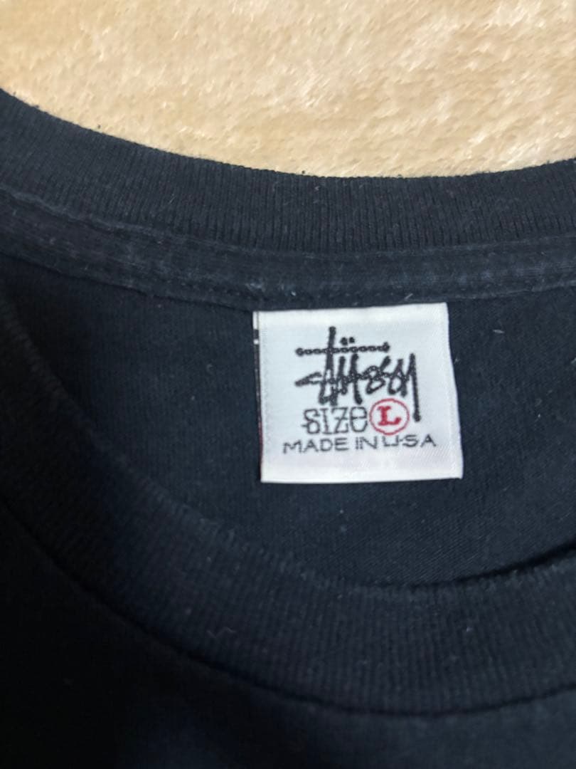 STUSSY ブラック 黒Tシャツ Lサイズ ストゥーシー ステューシー USA