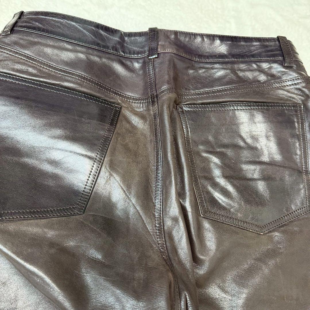 馬革 paul smith london レザーパンツ ホースハイド 本革