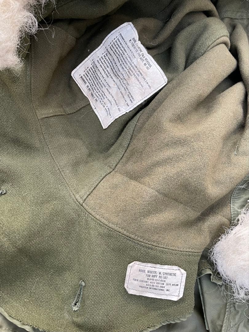 80s 米軍実物 US Army M65 フィッシュテールパーカー Sサイズ