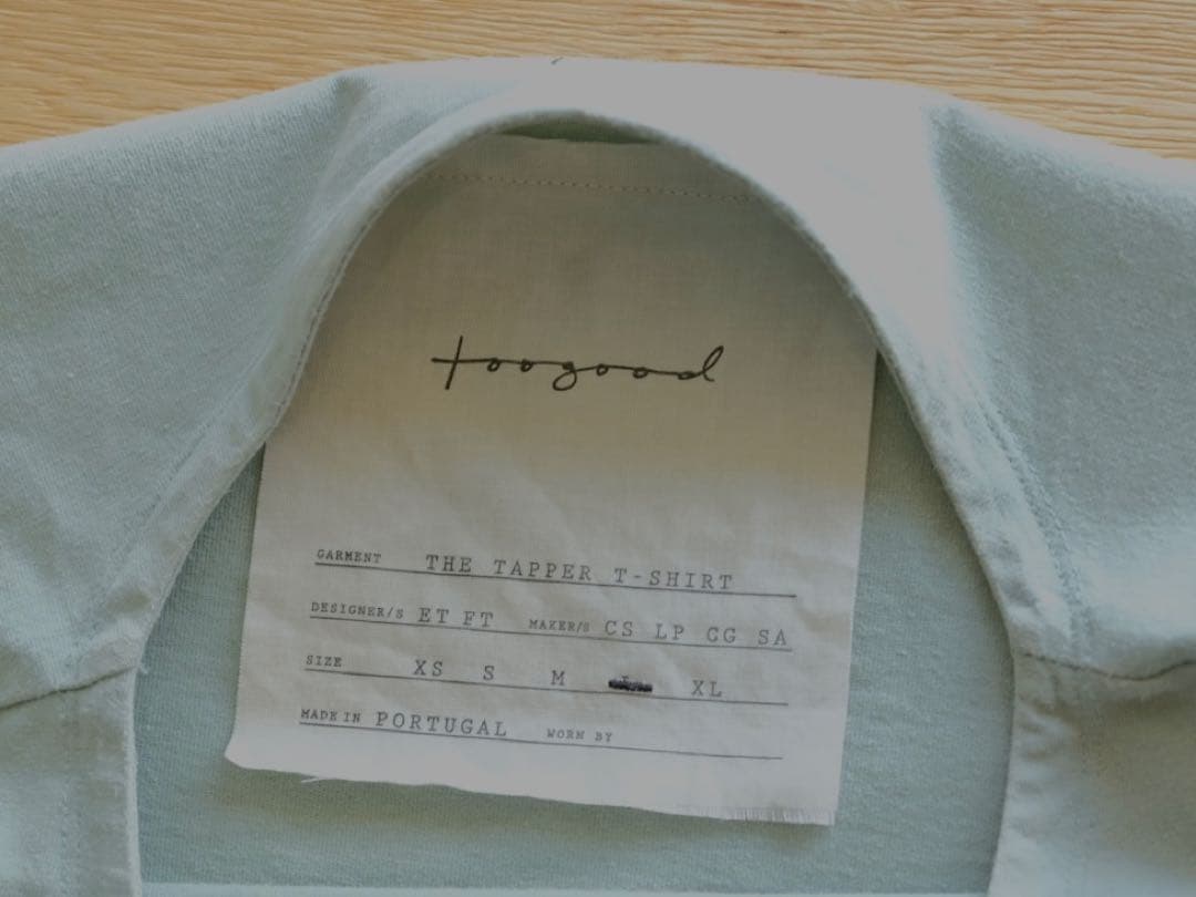 toogood -THE TAPPER T-SHIRT ミントグリーン