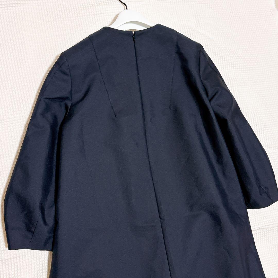 美品✨ボールジィ 2023 ハイカウントダブルクロス Aラインワンピース 紺