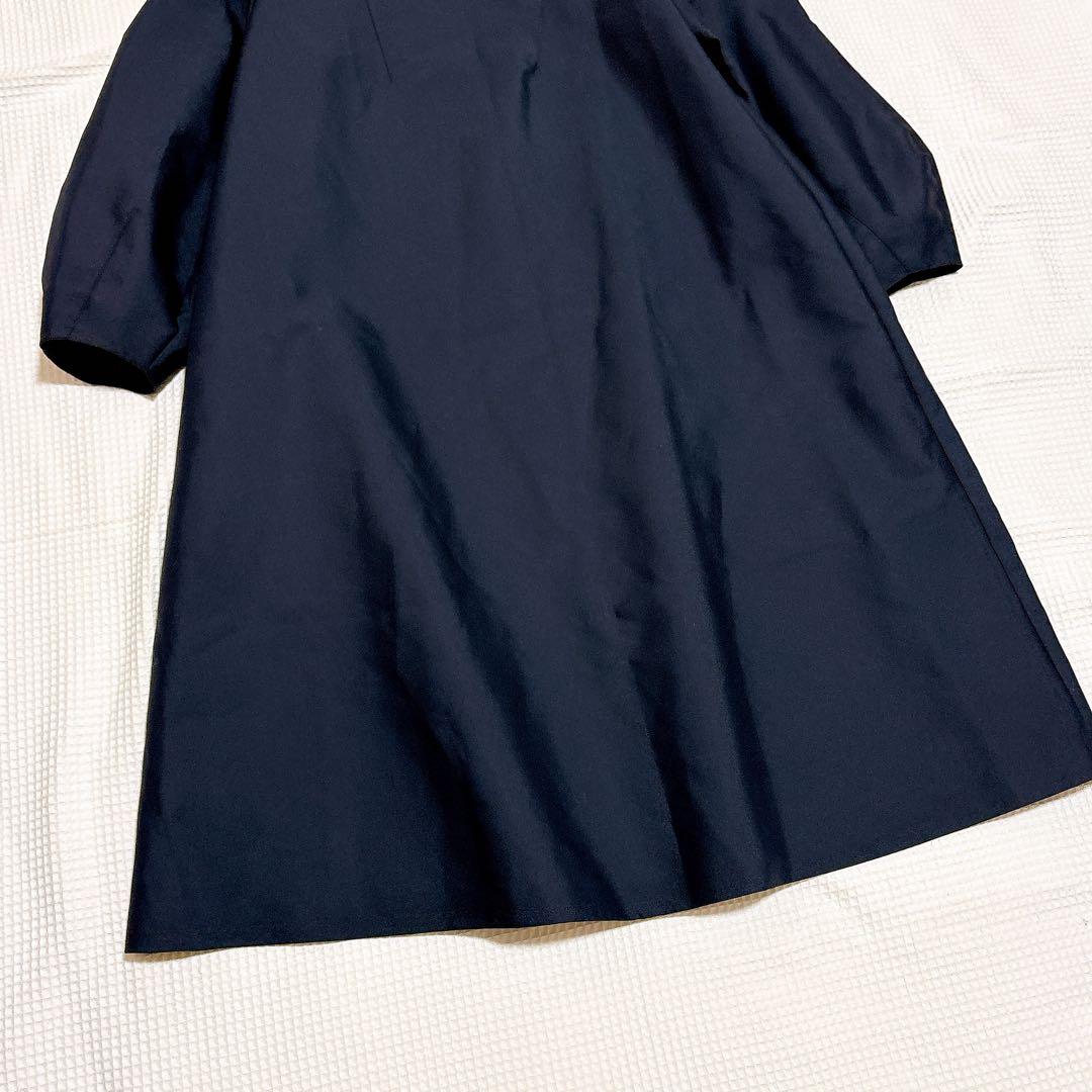 美品✨ボールジィ 2023 ハイカウントダブルクロス Aラインワンピース 紺