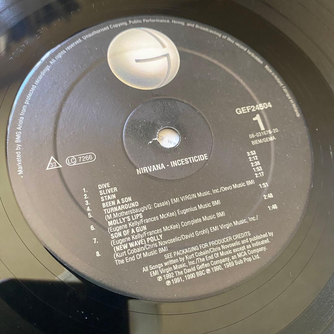 Nirvana Incesticide レコード GEF24504