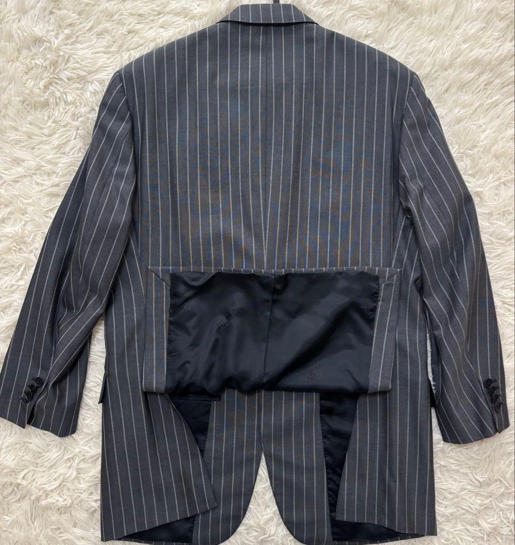 ISAIA 高級スーツセットアップ　ストライプ　大きいサイズ　XL