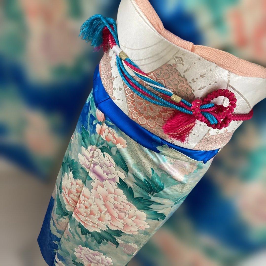 豪華振袖フルセット　駒刺繍　牡丹　成人式　大輪