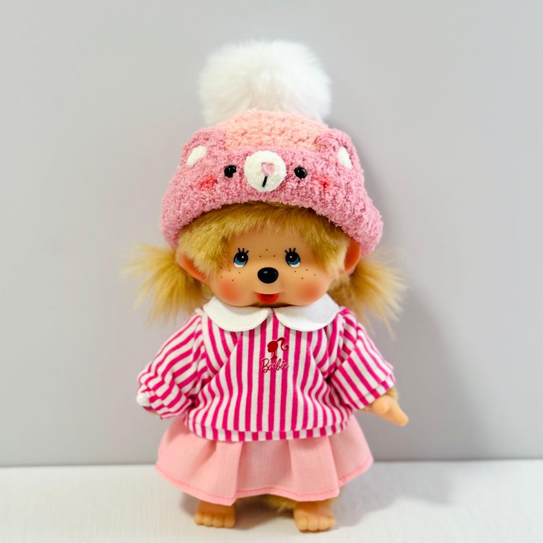 にゃんにゃん　モンチッチSサイズ用 モコモコ帽子 4点セット