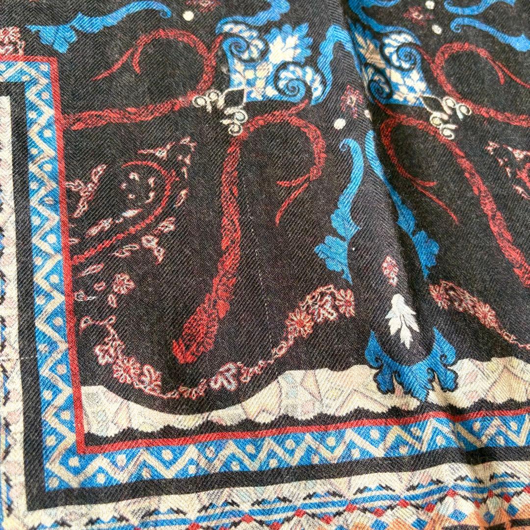 定価12万 イタリア製 ETRO ショール カシミヤシルク リバーシブル