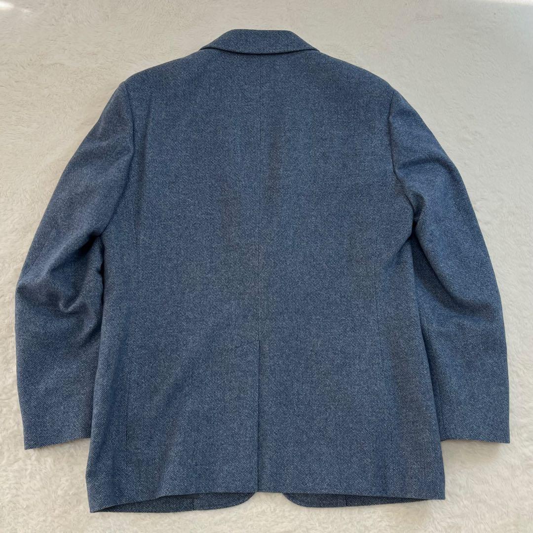 パパス　PAPAS ゼニア　ウール　カシミヤ　ジャケット　ブルー系　L