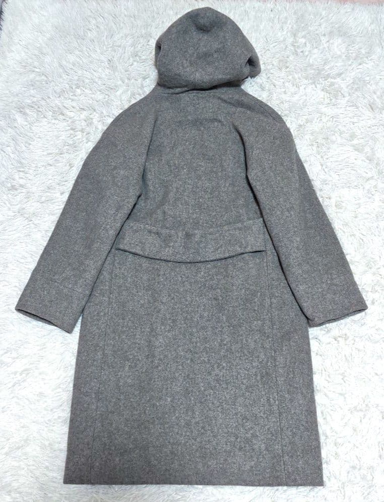 美品　スローブイエナ　ウールカシミヤフーディコート　日本製　スーパー100