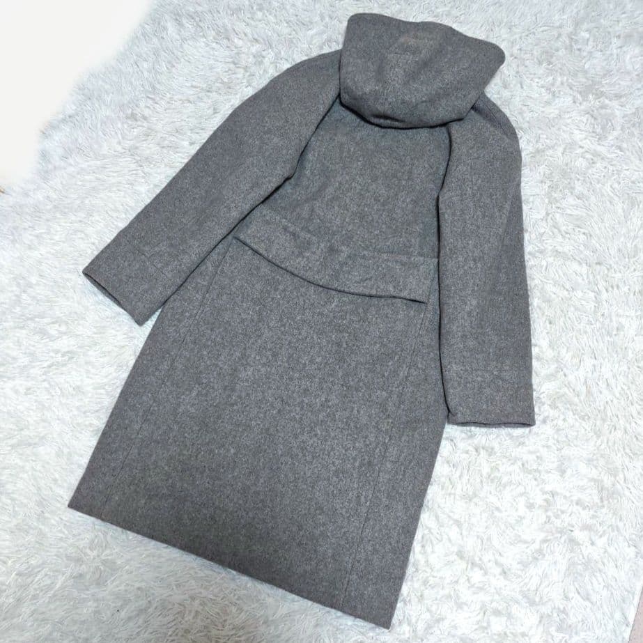 美品　スローブイエナ　ウールカシミヤフーディコート　日本製　スーパー100