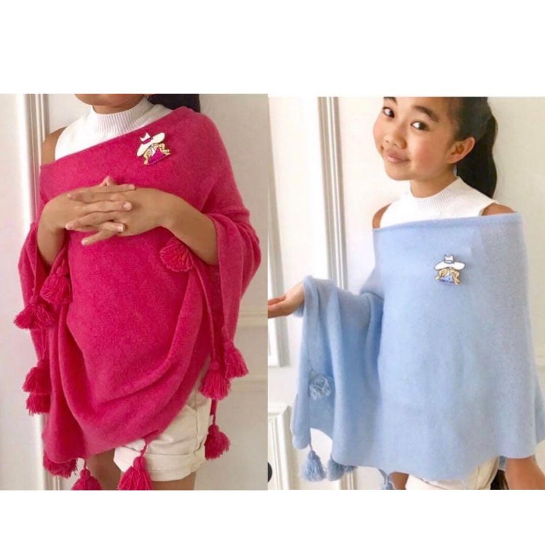 未使用 希少なMYLAN 3 way カシミヤ100% ポンチョ お子さんにも