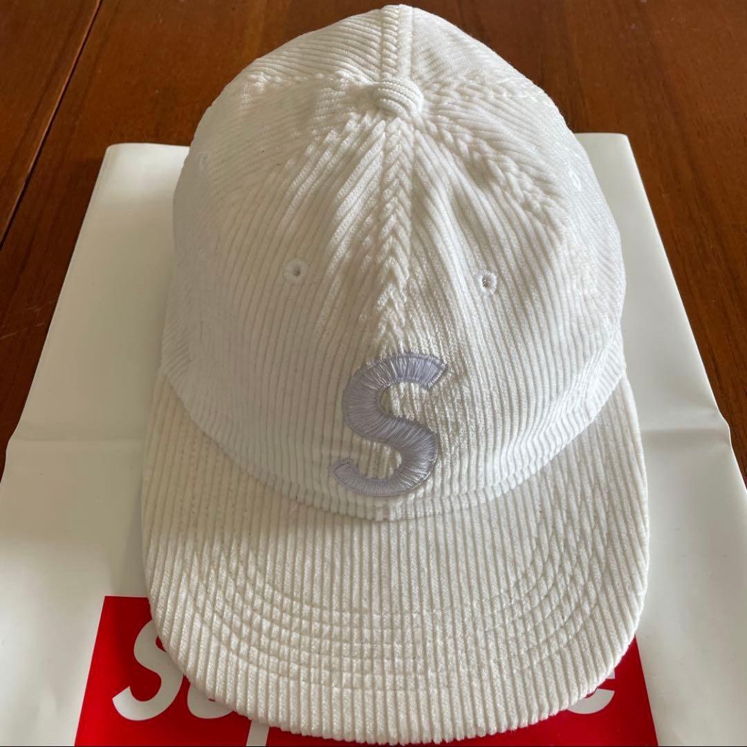 Supreme S Logo Corduroy Cap White 白 Sロゴ