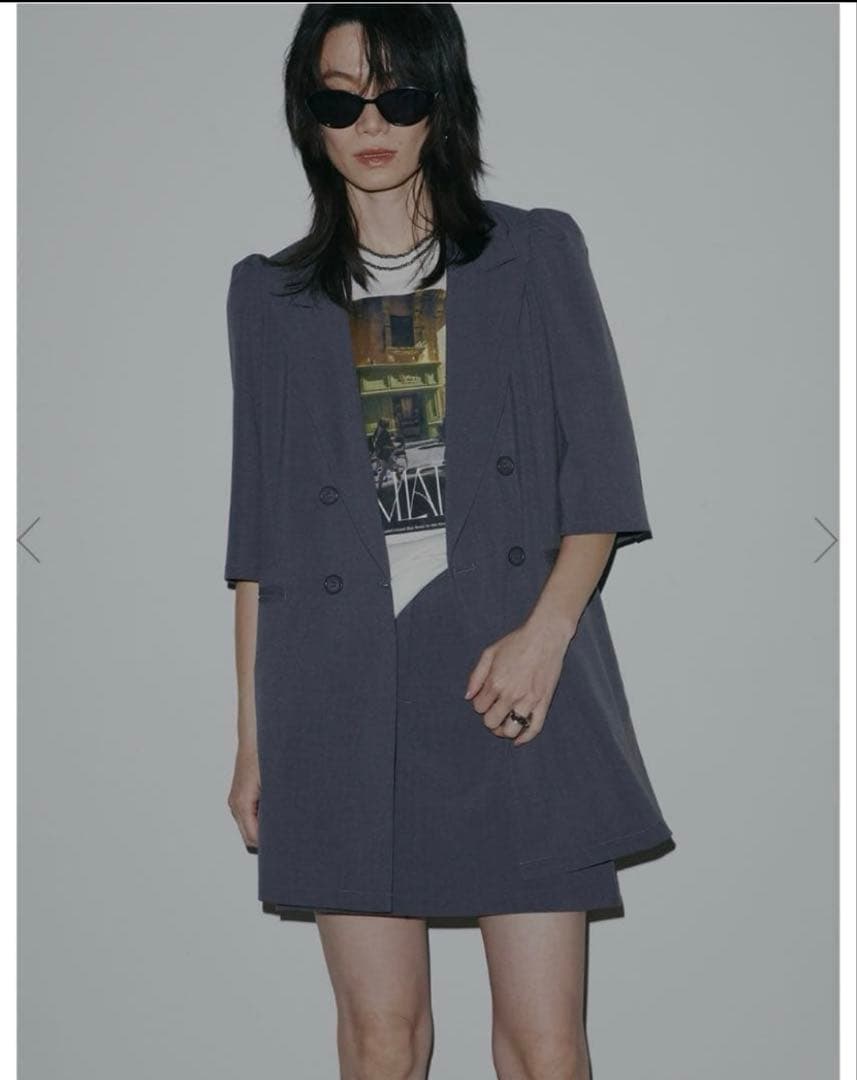 ジャケット・アウター Ameri Puff Half Sleeve Jacket with Skirt