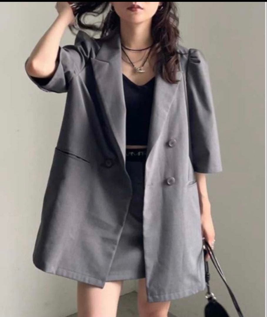 ジャケット・アウター Ameri Puff Half Sleeve Jacket with Skirt