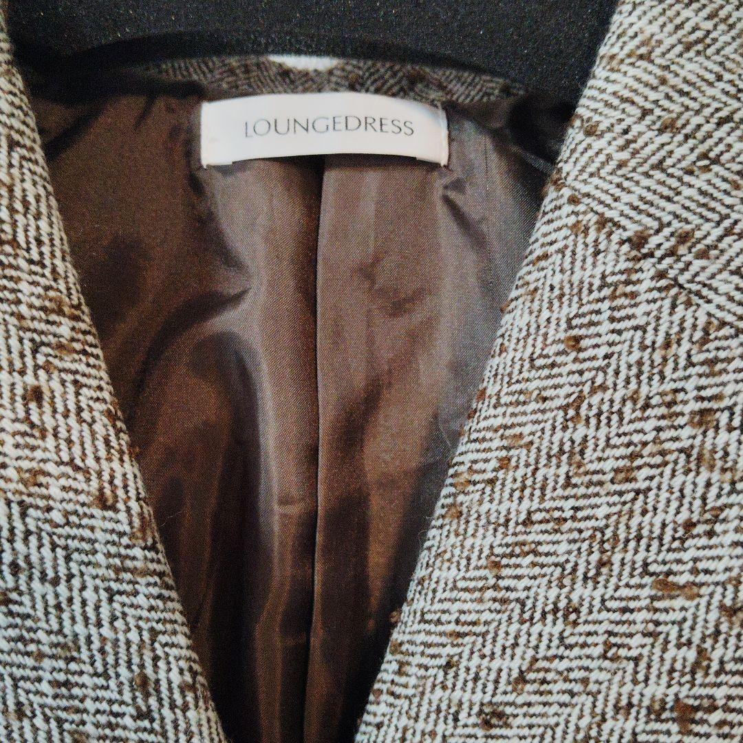 新品【Loungedress】キャップスリーブWジレ　ブラウン　31,900円