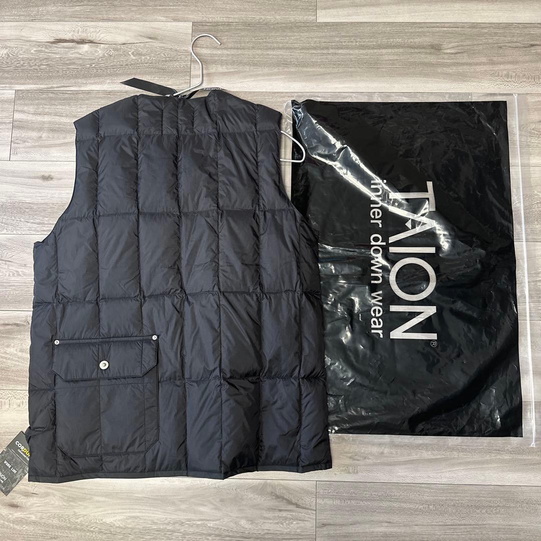 タイオン ワーク ベスト XL ブラック TAION ダウンベストCORDURA