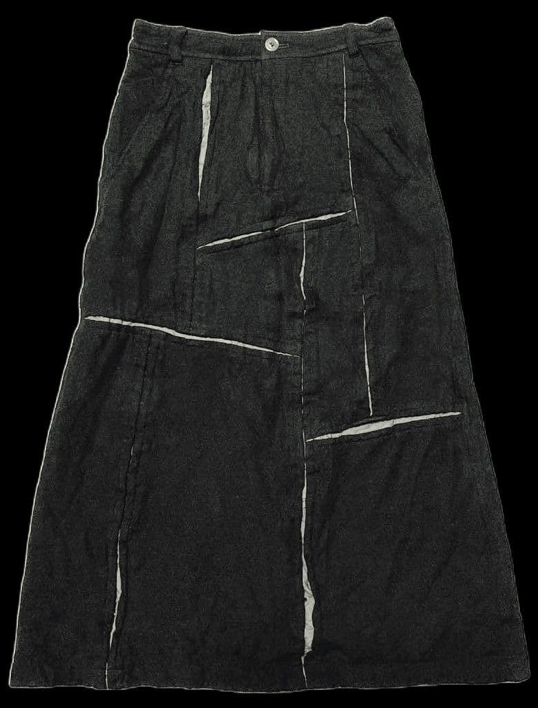 新品同様COMME des GARCONS製品染め切れ込仕様エステル縮絨スカート