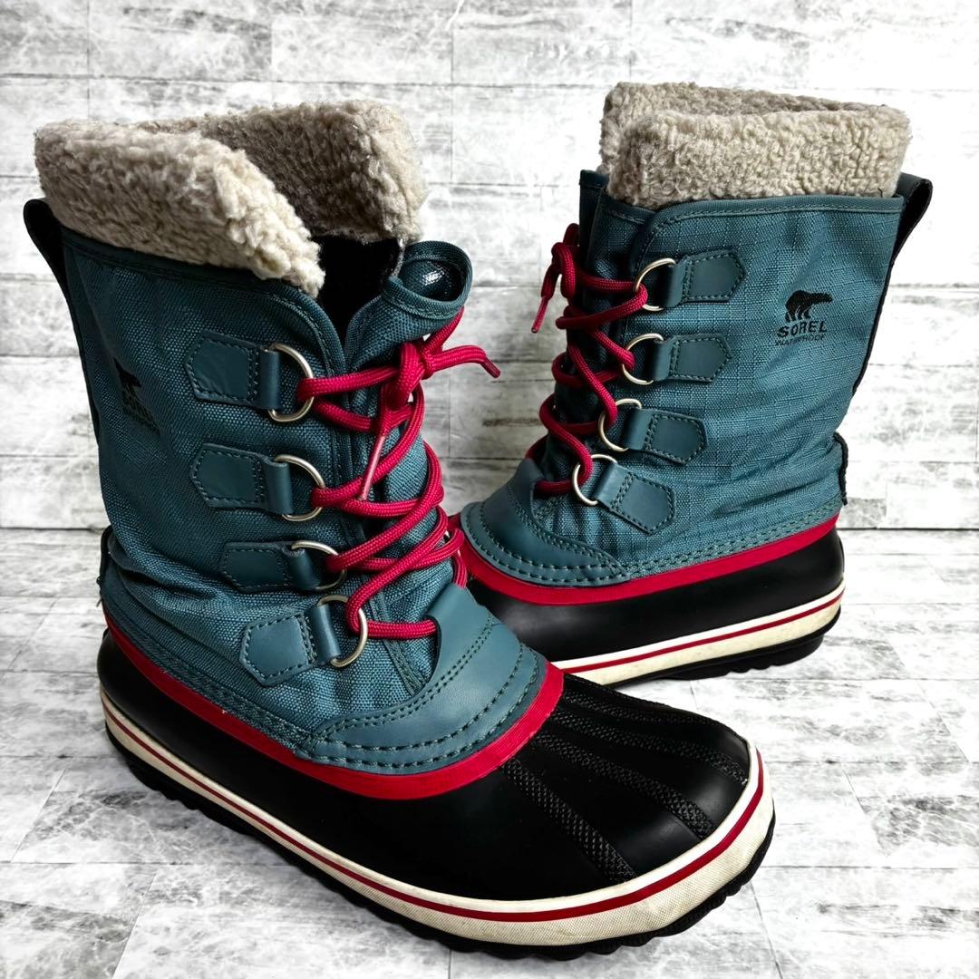 SOREL ソレル 防水 スノーブーツ 25cm WATERPROOF ブルー系