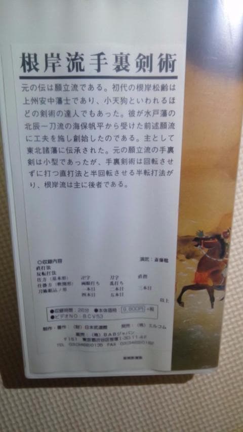 【VHS】根岸流手裏剣術【棒手裏剣】