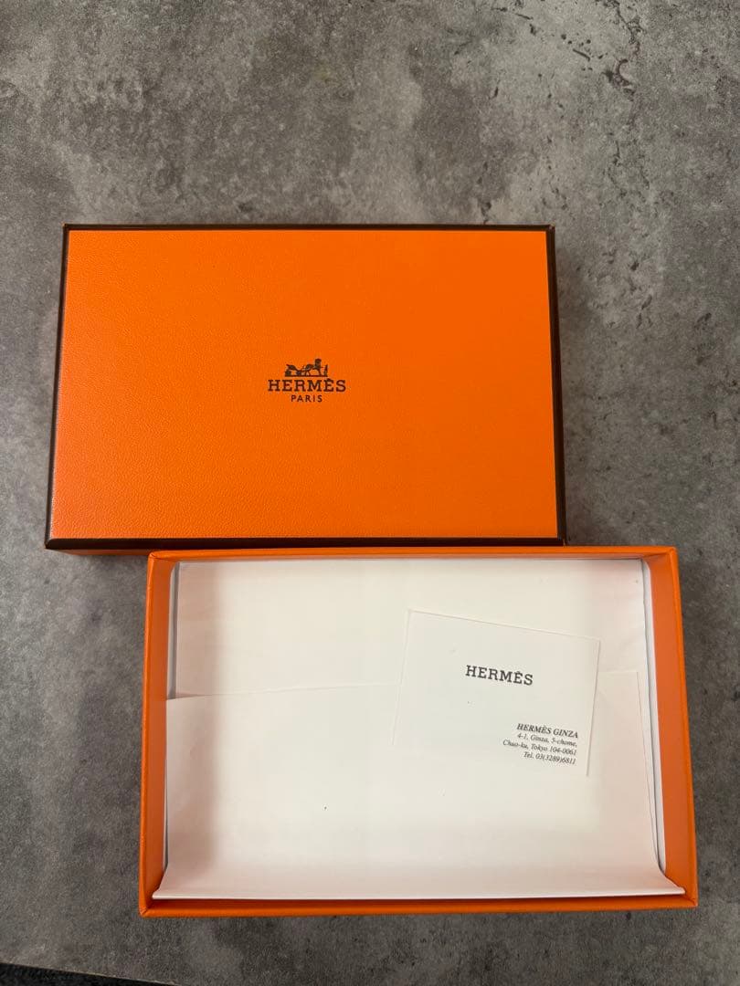 期間限定最終価格　HERMES 水色 レザー 名刺入れ
