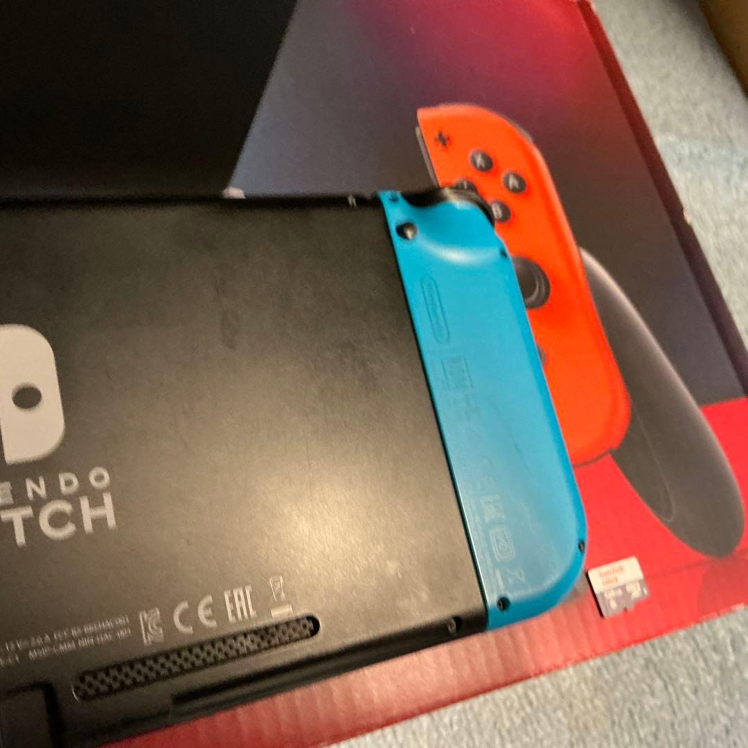Nintendo Switch 本体 青/赤 付属品全て　sd カード