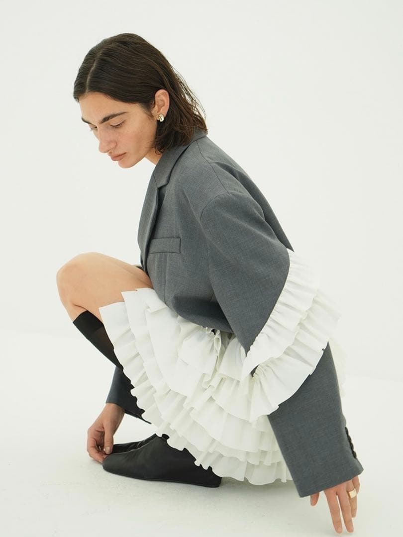 【即日配送】CLANE FRILLED TAILORED JACKET