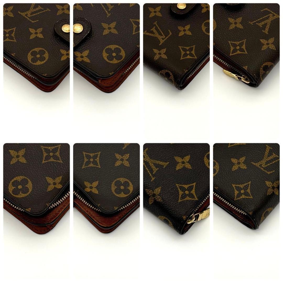 虎*穴様 ルイヴィトン 折財布 モノグラム コンパクトジップ 茶 ブラウン 16