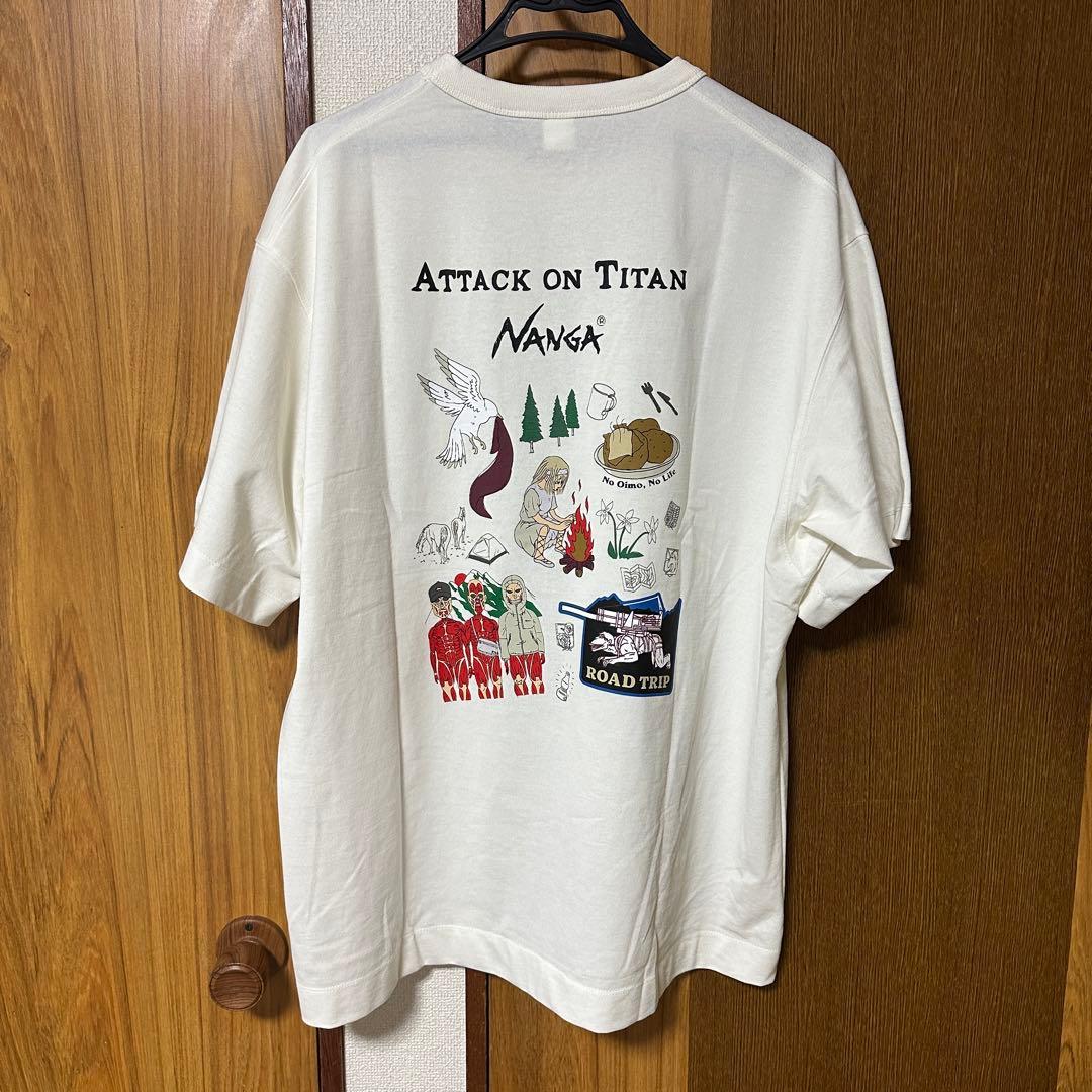 【 新品未使用 】進撃の巨人 × NANGA TEE ホワイト XL