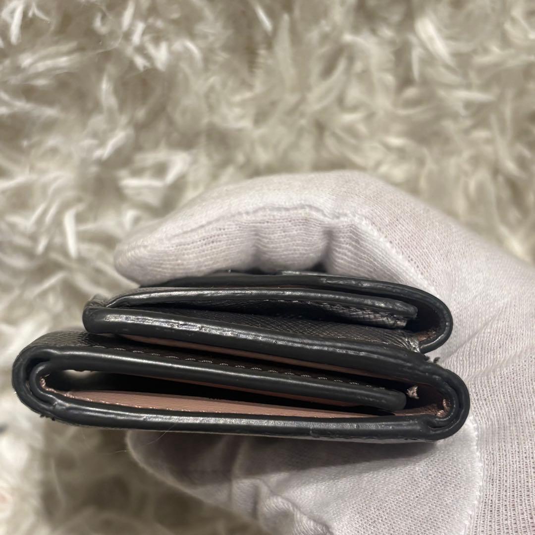 PRADA サフィアーノレザー リボン 三つ折り 財布 ウォレット 札入れ