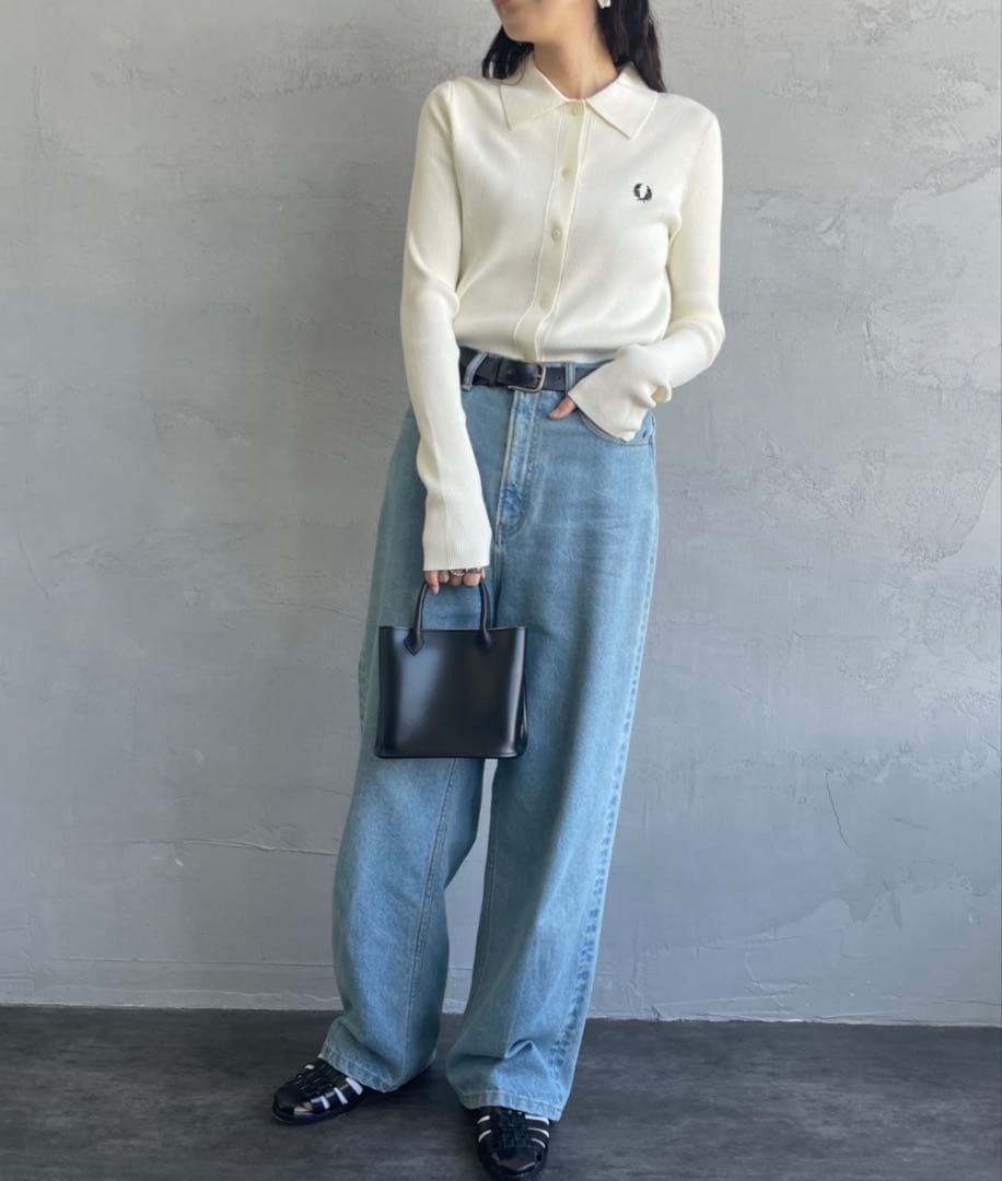 FRED PERRYリブニットポロシャツ