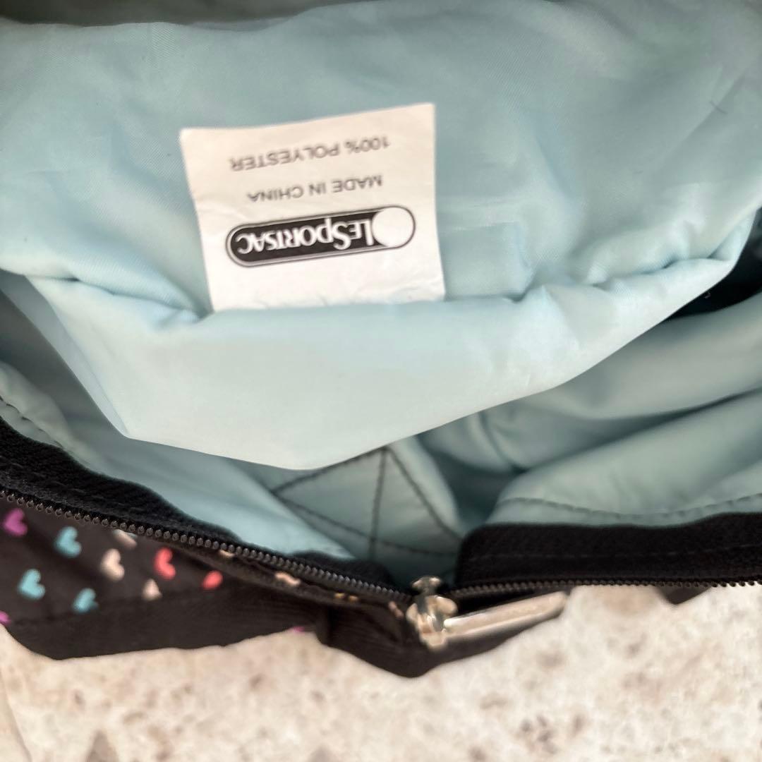 【美品✨】LeSportsac ボストンバック 大容量 2way 黒 ハート