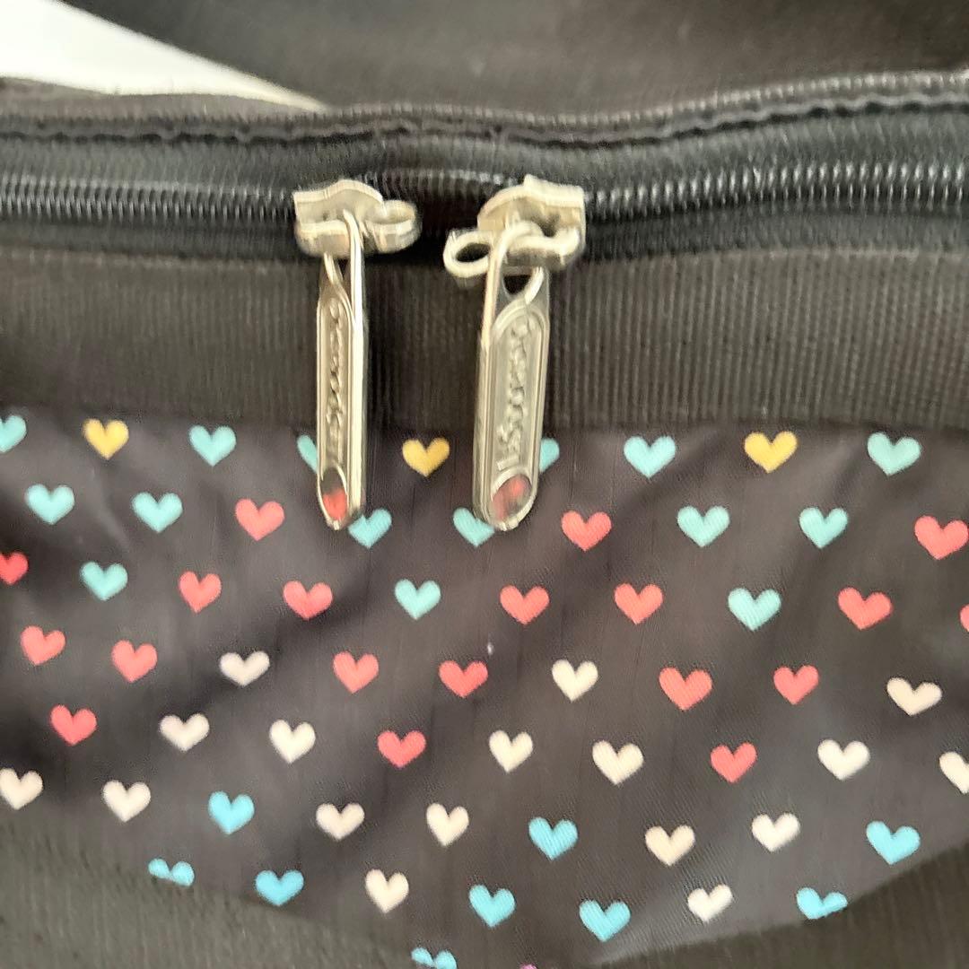【美品✨】LeSportsac ボストンバック 大容量 2way 黒 ハート