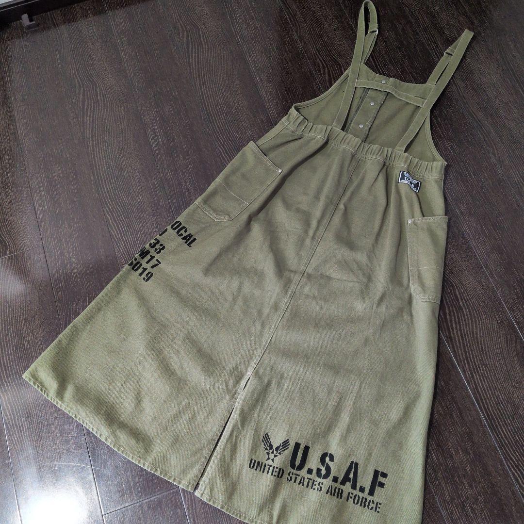 ★ミリタリーペイント カーキ ジャンパースカート★