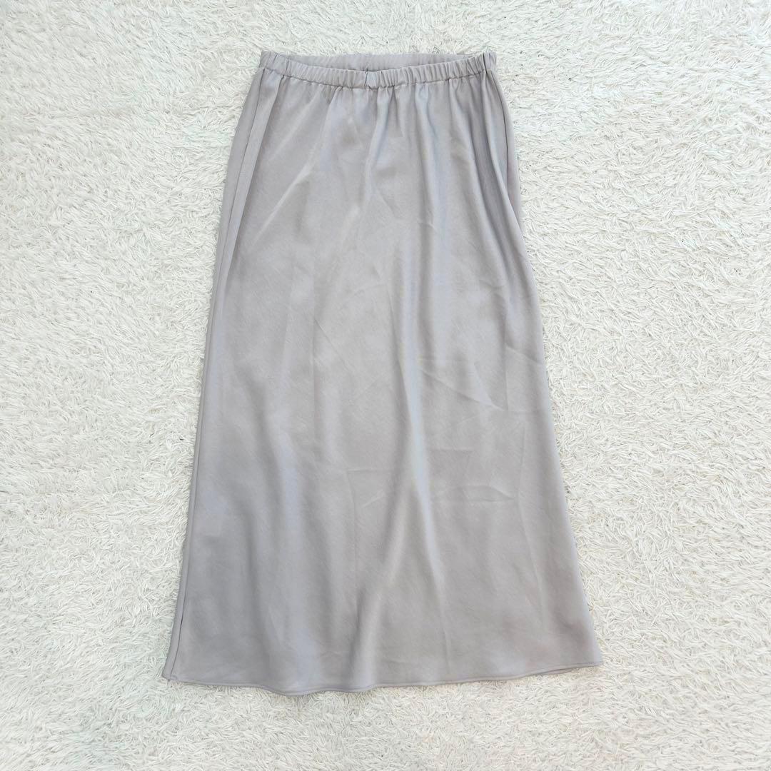 Deuxieme Classe ヴィンテージサテンスカート　グレー