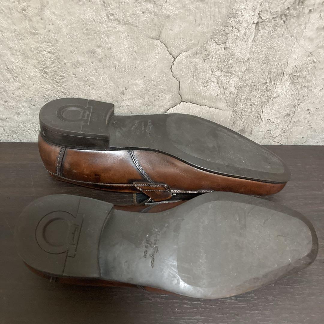美品★サルヴァトーレフェラガモ ガンチーニ ローファー ブラウン 茶レザー 本革