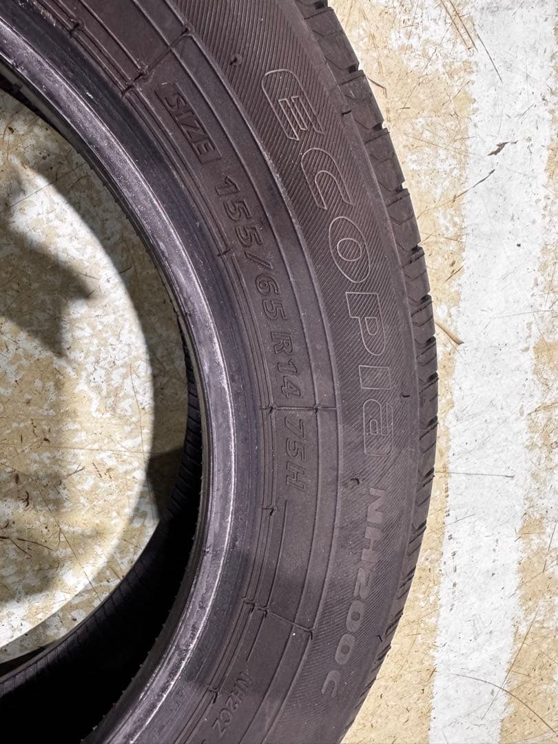 ブリジストン　エコピアNH200C 155/65R14 中古タイヤ