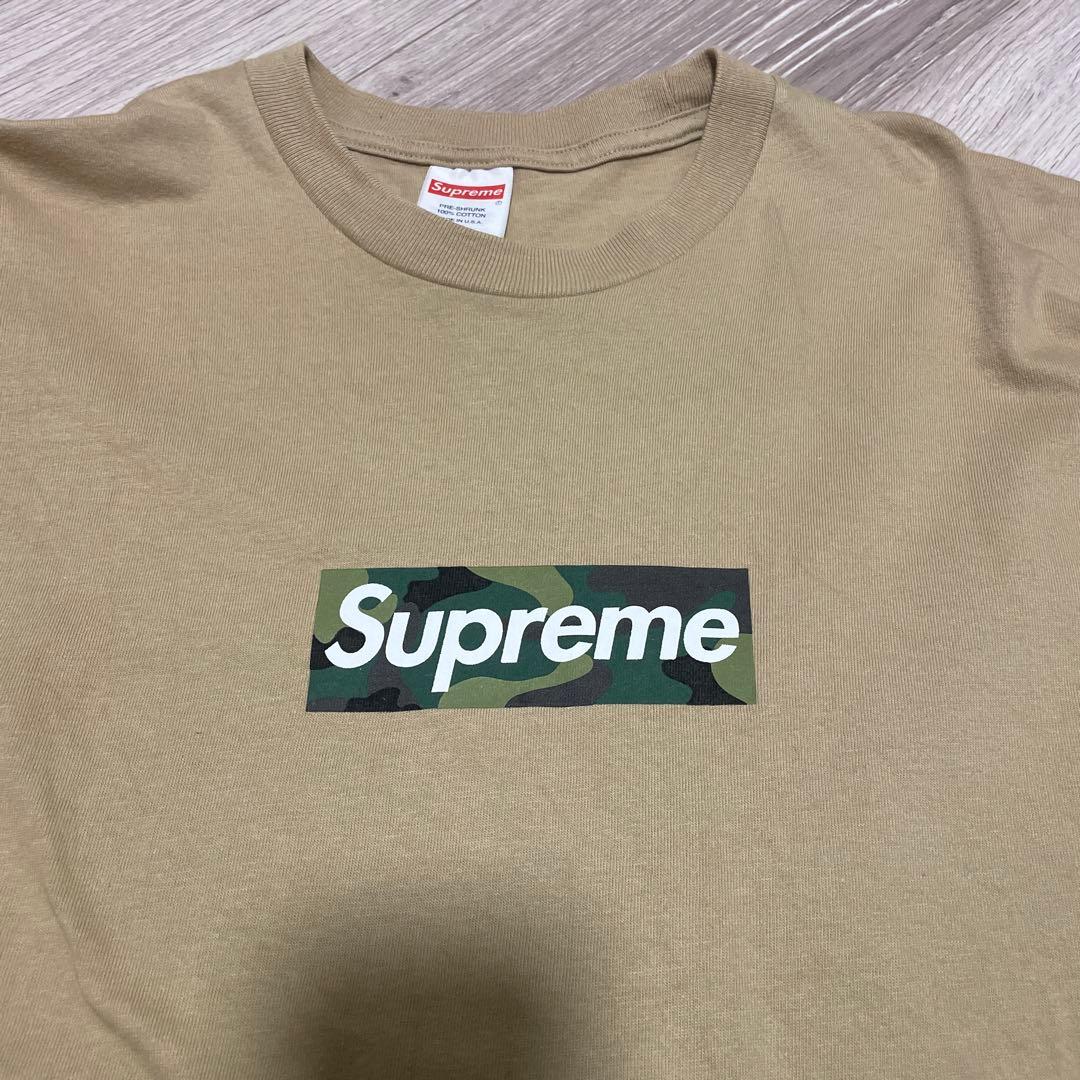Supreme Box Logo Tee Camo カーキ Lサイズ