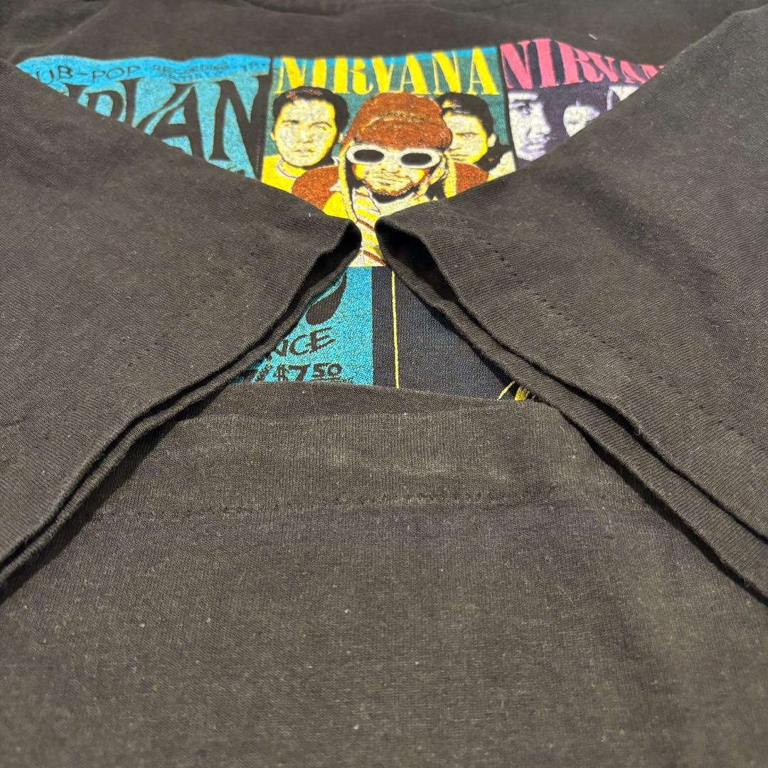 90s NIRVANA Tシャツ黒バンドTビンテージブラックメンズXL