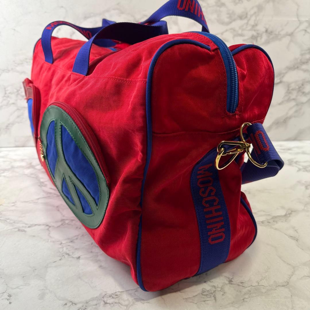 MOSCHINO モスキーノ マルチカラー ナイロン ラージ ボストンバッグ