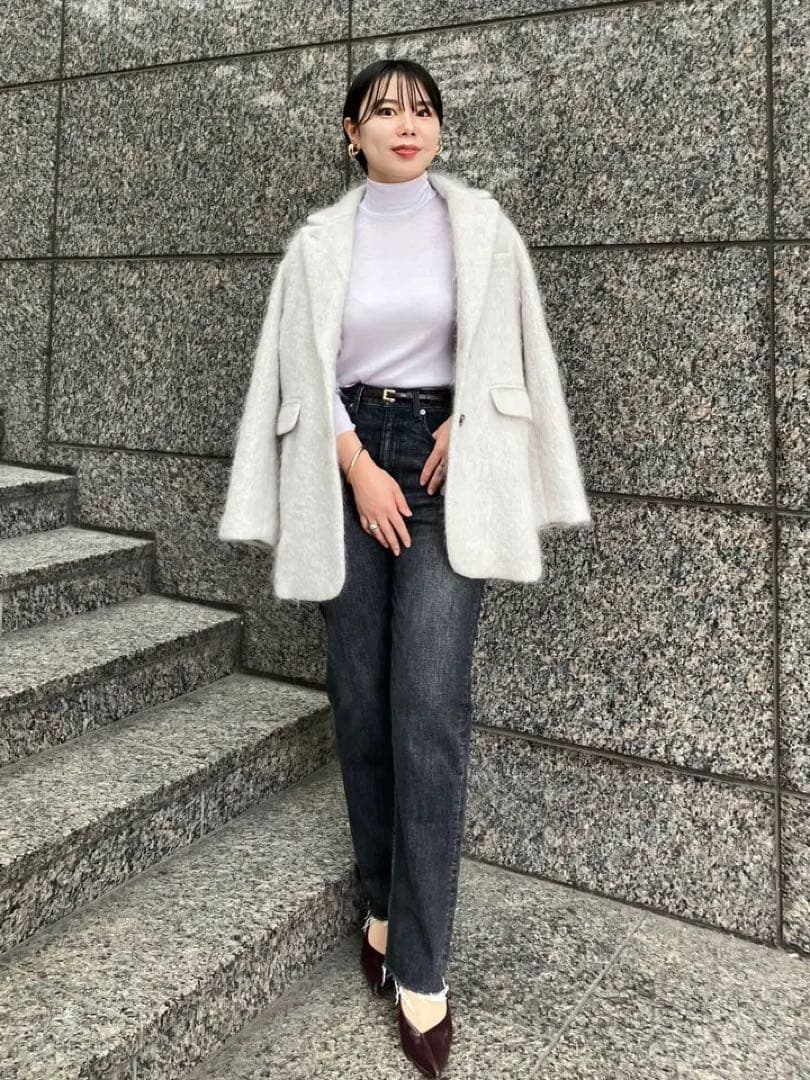 anuans アニュアンス Boys fit denim GREY