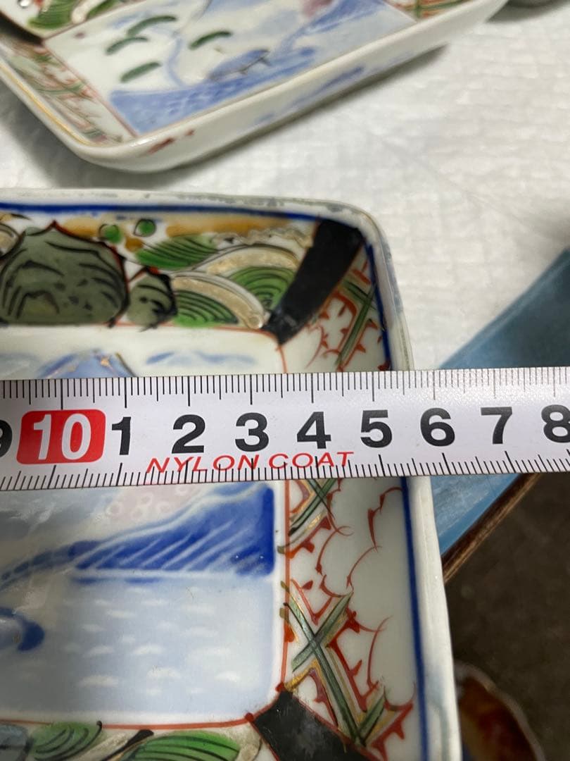 有田焼 伊万里焼 古伊万里 金彩 色絵 角皿　池盛皿