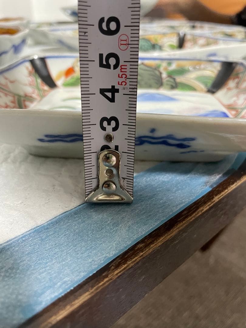 有田焼 伊万里焼 古伊万里 金彩 色絵 角皿　池盛皿