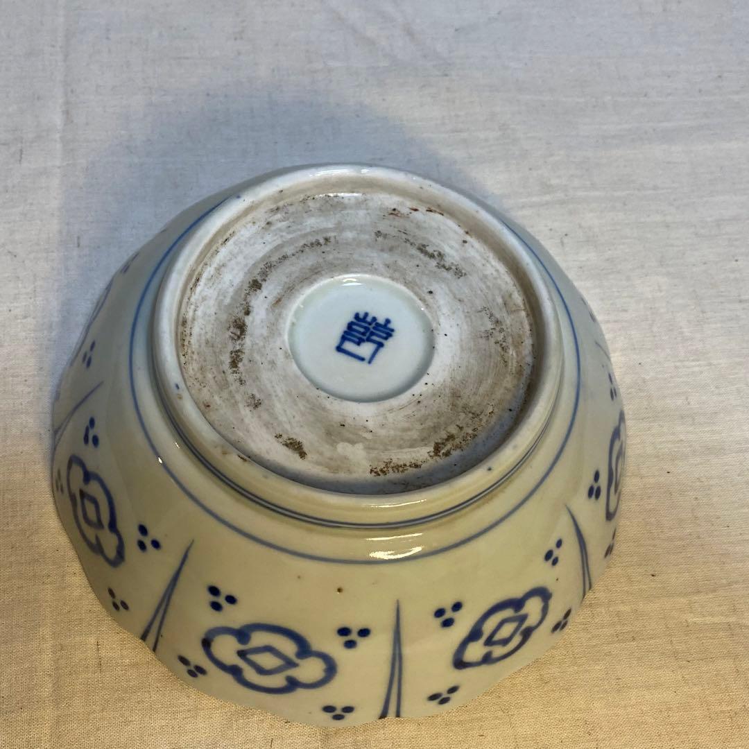 伊万里　古伊万里　鉢　小鉢　染付　花の図